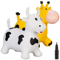 Playtastic 2er-Set aufblasbare Hüpftiere "Kuh" & "Giraffe",für Kinder ab