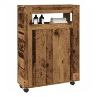 VidaXL Badschrank Schmal mit Rollen 60x30x80 braun