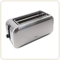 LITTLE BALANCE 4-Scheiben-Toaster Dual Edelstahl, Toaster, 2 lange Schlitze