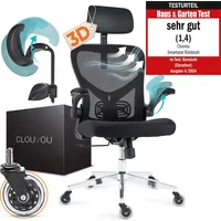 Clouvou SmartSeat Bürostuhl ergonomischer Schreibtischstuhl, Chefsessel, Gaming Stuhl, Drehstuhl