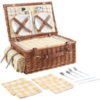 [casa.pro] Picknickkorb Brindisi für 4 Personen Komplettset