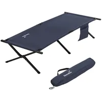 Skandika Campingliege Mutenia | Klappbare Sonnenliege mit Organizer-Tasche, |