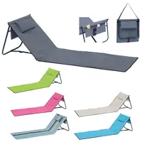 Mojawo Strandliege Strandmatte faltbar L152xB51xH41cm-MSM04-Hellblau-var