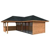 Palmako Pavillon Bianca 24,9 m2 Set 222 Slide hellbraun