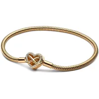 Pandora Sparkling Infinity Herz Armband Gold 563758C01-19 Größe 19