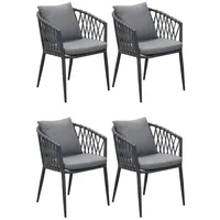 Outdoor Edge outdoor Gartenstühle 4er Set SUNREPO, Anthrazit -