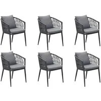 Outdoor Edge outdoor Gartenstühle 6er Set SUNREPO, Anthrazit -