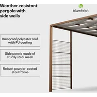 Blumfeldt Shade Cove GreenWall Pergola 3x3m Sichtschutz pulverbeschichtet wetterfest