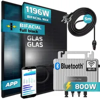 Sunniva Balkonkraftwerk Full Black Bifacial 800W inkl. Eco Flow