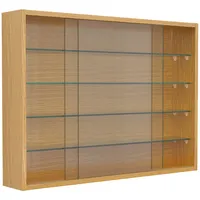VCM Mid.you Hängevitrine Drivalo Honigeiche, Glas 4 Fächer, 75x55x12