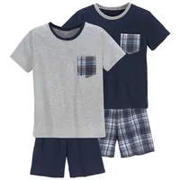 LE JOGGER LE JOGGER, Pyjama in marine, grau-meliert |
