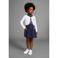 Kidsworld Bolero, Kleid & Leggings in marine/weiß : Gr.: