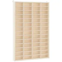 VidaXL Sammlervitrine aus Holz mit 56 Fächern 40x4,5x60 cm