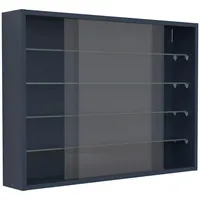VCM Mid.you Hängevitrine Drivalo Anthrazit, Glas 4 Fächer, 75x55x12