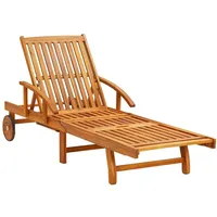 VidaXL Sonnenliegen 2 Stk. mit Auflagen Massivholz Akazie