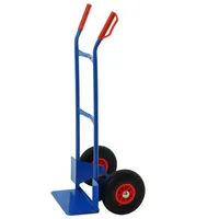Proregal Stahlrohr-Sackkarre mit Standardschaufel und Gummibereifung, HxBxT 118,5x55x45cm, Traglast