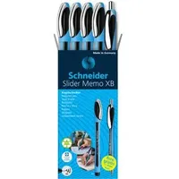 Schneider AKTION: Schneider Kugelschreiber Slider Memo hellblau/schwarz, Schreibfarbe: schwarz,