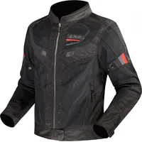 LS2 Garda Air Damen Motorrad Textiljacke, schwarz-rot, Größe 5XL
