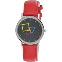 ARISTO Bauhaus Unisex Uhr Edelstahl 4D86IR Leder rot