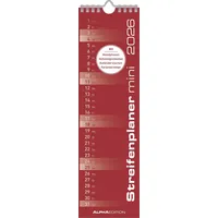 Neumann Streifenplaner Mini ROT 2026 – 9,5x33 cm –