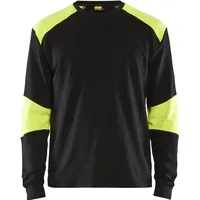 Blåkläder Flammschutz Langarm T-Shirt, Marineblau/Gelb, Größe L