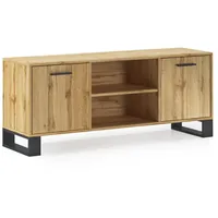 SKRAUT HOME TV-Schrank für Wohnzimmer, Modell loft, Strukturfarbe und