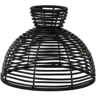 StarTrading Lampenschirm rund wetterfest Rattanoptik f. E27 Fassungen 26cm