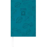 Zettler Buchkalender türkis 2026 - Bürokalender 14,5x21 cm -