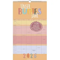 Neumann Unser buntes Jahr 2026 Familienplaner - Familien-Timer 26x45