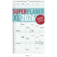 Neumann Superplaner XL 2026 6 Spalten - Familien-Timer 26x45