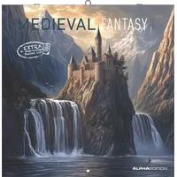 Neumann Medieval Fantasy 2026 - Broschürenkalender 30x30 cm (30x60