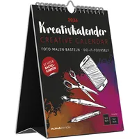 Neumann Alpha Edition - Kreativ-Kalender Tischaufsteller Hoch Schwarz 2026