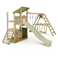 FATMOOSE Spielturm Klettergerüst FruityForest mit Schaukel & Rutsche, Kletterturm