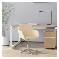 VidaXL Bürostuhl Drehbar Creme Stoff