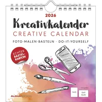 Neumann Kreativ-Kalender Weiß 2026 - 16x17 cm – Foto,