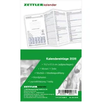 Zettler Kalenderersatzeinlage TP 1M/1S Leporello 2026 – Ersatzkalendarium 9