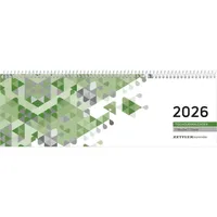 Zettler Tischquerkalender 146 29,6x9,9cm 1 Woche/1 Seite grün 2026