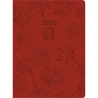 Zettler Taschenkalender 610 Recycling 10,2x14,2cm 7 Tage/6 Seiten weinrot