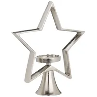 EGLO Kerzenständer Mukayle Stern silberfarbig 422418
