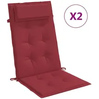 VidaXL Hochlehner-Auflagen 2 Stk. Weinrot Oxford-Gewebe