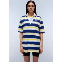 Napapijri Kurzarmshirt E-ETE SS W STRIPE SA8 Mit V-Ausschnitt
