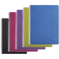 Clairefontaine Linicolor Notizbuch DIN A4, kariert, Spiralbindung PP (Polypropylen)
