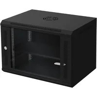 ECD Germany Netzwerkschrank 7 HE Serverschrank 19 Zoll Schwarz