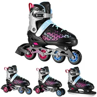 Nils Extreme NH18190A Inlineskates/Hockey Schlittschuhe Set 4In1 Brave Pink