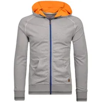 RAGMAN Jacke Sweat-Cardigan mit Kapuze, Reißverschluss und Kängurutasche