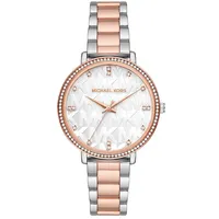 Michael Kors Damen Analog Quarz Uhr mit Edelstahl Armband
