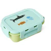 Rice Kleine Brotdose Wildlife Print, in mint