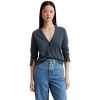 Marc O'Polo slim fit, Strickjacke aus Baumwoll-Leinen-Mix, Marine, XS,