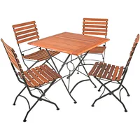 Garden Pleasure Gartenmöbel-Set Wien 5-tlg. klappbar Holz