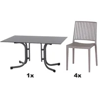 Siena Garden Gartenmöbel Set Lane 5-teilig 140 cm x